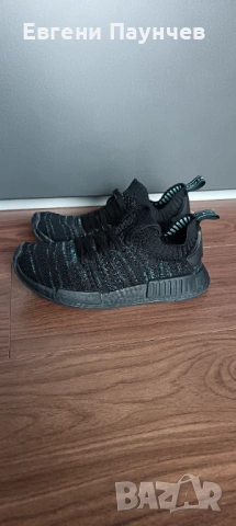 Отлични дамски маратонки Adidas NMD primeknit в размер 38 черно и зелено 