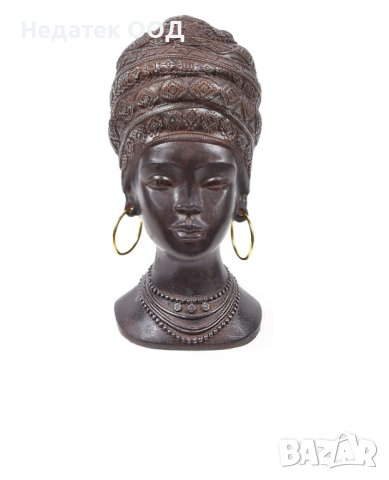 Декоративна Фигура, Африканска жена, керамика, 8,5x9x17,5 см