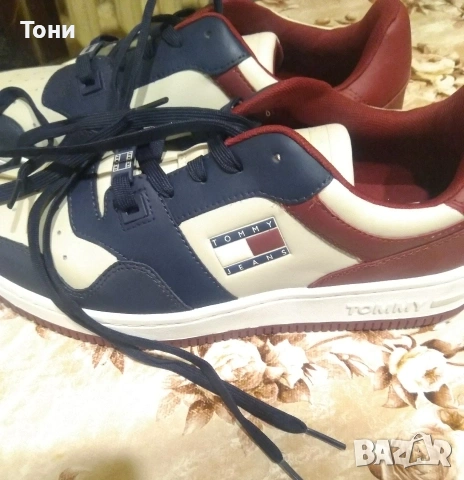 TOMMY HILFIGER Оригинал Нови Дамски Маратонки Изцяло от Естествена Кожа 41