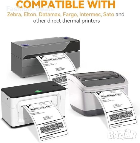 Нов 1 стек 500 етикета с премиум покритие 100 x 150 мм. за термични принтери, снимка 9 - Други стоки за дома - 42460685