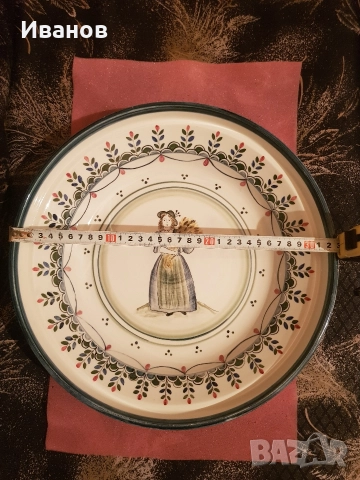 Голяма нова ретро чиния от 1989 година , снимка 2 - Антикварни и старинни предмети - 52924483