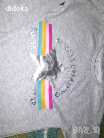 Сладка сива блуза , снимка 3 - Детски Блузи и туники - 53584522