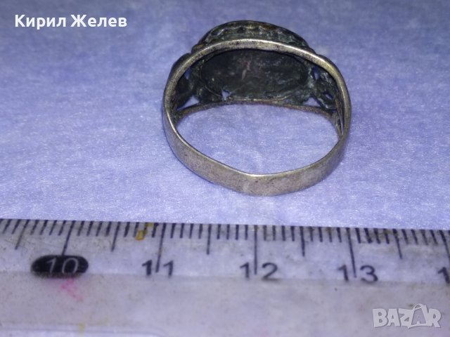 СТАРИНЕН ЕМАЙЛИРАН ОСМАНСКИ СРЕБЪРЕН ПРЪСТЕН СРЕБРО 925 със СУЛТАНСКА ТУГРА РЪЧНА ИЗРАБОТКА 40619, снимка 13 - Антикварни и старинни предмети - 42614275