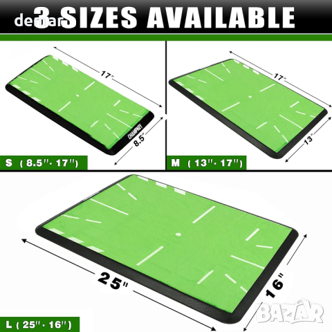 CHAMPKEY 12" x 17" Сменяема ударна постелка за голф 2.0 Edition, снимка 2 - Голф - 44735997