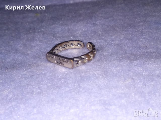 SAINT LAURENT PARIS Марков ПОСРЕБРЕН с ПЕЧАТ S925 БУТИКОВ АРТ ПРЪСТЕН от БЛАГОРОДНА СТОМАНА 34402, снимка 8 - Пръстени - 39547098