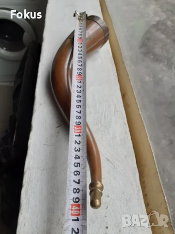 Страхотен голям масивен меден рог - бакър - Уникат, снимка 6 - Антикварни и старинни предмети - 50978479