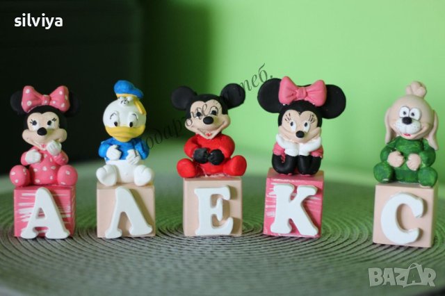Кубчета с име на тема Мики Маус, снимка 3 - Мебели за детската стая - 41794425
