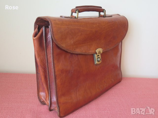 Vintage, Italy,кожена чанта за документи, бизнес чанта
