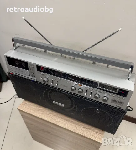 🔈Ретро колекционерски радиокасетофон AIWA CS-880E - Boombox - перфектен🔈, снимка 6 - Радиокасетофони, транзистори - 56087676