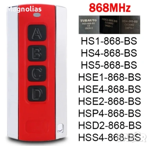 Съвместимо с дистанционно управление Hormann 868Mhz Bisecur HS1 BS, HSE1 BS, HSE2 BS, HS4 BS, снимка 14 - Друга електроника - 53787574