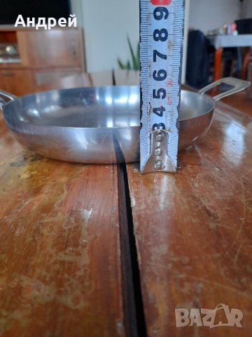 Стара неръждаема паница,неръждавейка #4, снимка 2 - Антикварни и старинни предмети - 38773512