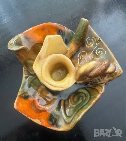Арт свещник ръчна изработка, снимка 2 - Други - 50370023