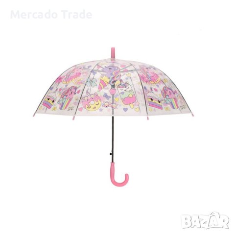 Чадър Mercado Trade, За момиче, Малки Еднорози, снимка 2 - Чадъри - 42627373