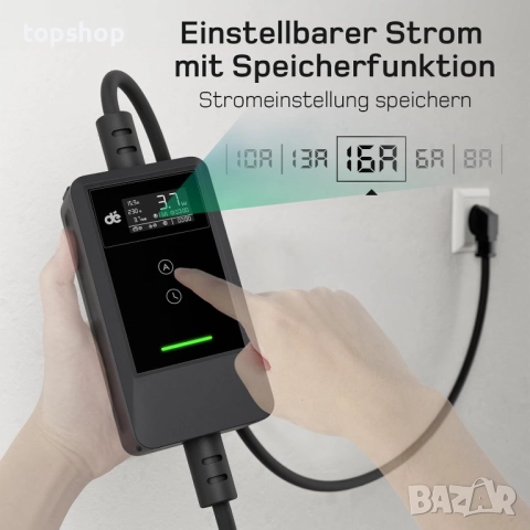 ЧИСТО НОВА зарядна станция за електрически автомобили тип 2 Schuko 3.7 kW [7 м, 6-16 A] 3/Y, ID.3..., снимка 6 - Аксесоари и консумативи - 51972120