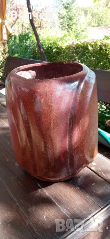 Голяма керамична саксия ,кашпа, снимка 3 - Саксии и кашпи - 47865966