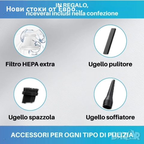 Преносима автомоб прахосмукачка, мощна 8000pa,издухване на въздух, двойна скорост, 6000mAh,, снимка 9 - Прахосмукачки - 52450633