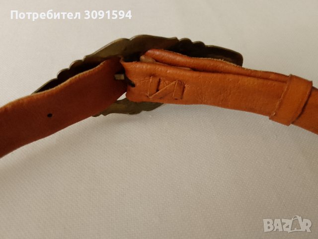 Кожен колан естествена кожа период 1980г, снимка 7 - Антикварни и старинни предмети - 42457078