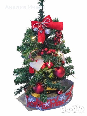 Готово украсено изкуствено коледно дръвче за декорация, 60 см , снимка 5 - Декорация за дома - 51898186