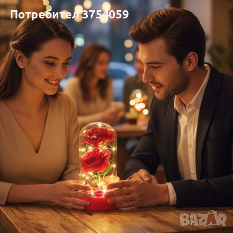 Декоративни рози в прозрачен купол и елегантна опаковка, снимка 4 - Други - 53075208