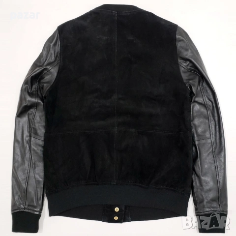 MANGO Оригинално Дамско Кожено Яке Естествена Кожа Велур M-L, снимка 4 - Якета - 53621114