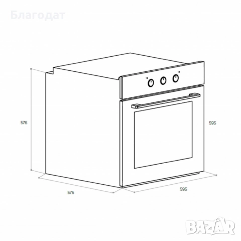 Вградима фурна Taurus HS576IXM – 76 л, 2600 W, WaterSteam Clean System, SuperGrill, енергиен клас A,, снимка 6 - Печки, фурни - 52007494