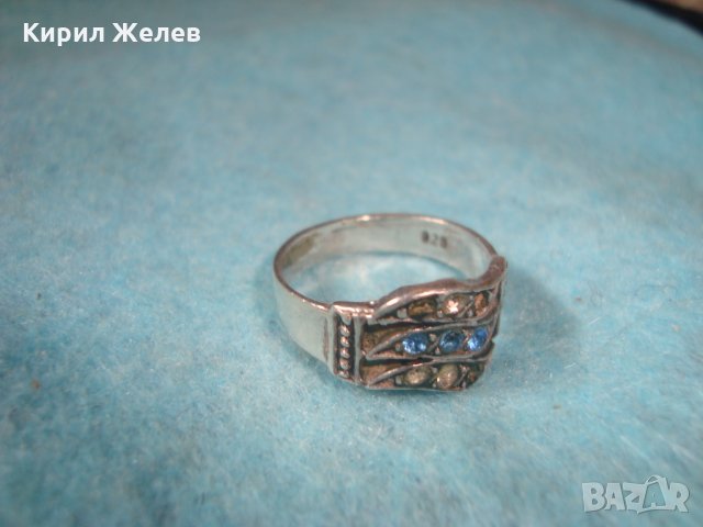 СТАР СКЪПОЦЕНЕН СРЕБЪРЕН АРТ НУВО ПРЪСТЕН СРЕБРО СРЕБРО 925 СТАРА ЮВЕЛИРНА ИЗРАБОТКА 25938, снимка 8 - Антикварни и старинни предмети - 35747349