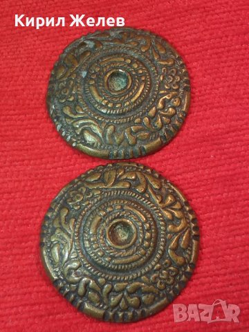 2 ВЪЗРОЖДЕНСКИ БРОНЗОВИ ОРНАМЕНТИРАНИ БРОШКИ УКРАШЕНИЕ АПЛИКАЦИЯ СТАРИННИ МАЙСТОРСКА РАБОТА 57901, снимка 7 - Колекции - 30550267
