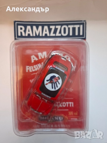 Fiat 600 Ramazzotti червена мащаб 1:43 играчка количка модел, снимка 6 - Колекции - 50640453