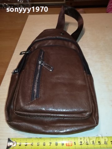 КАФЯВА КОЖЕНА ЧАНТА 2508230828, снимка 2 - Чанти - 41960481