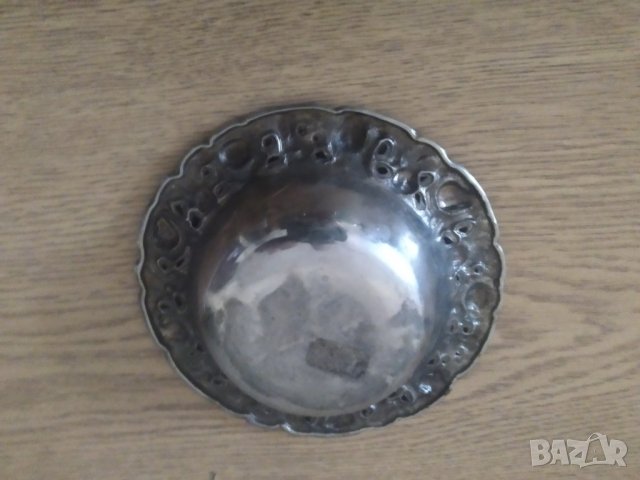 посребрена купа от месинг, снимка 3 - Антикварни и старинни предмети - 39105624