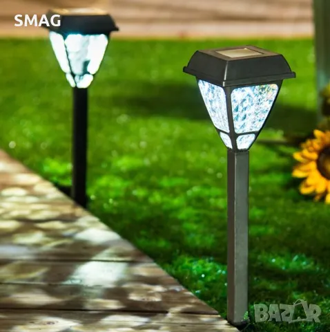 Слънчев фенер соларна лампа - черена 41см S_1140674