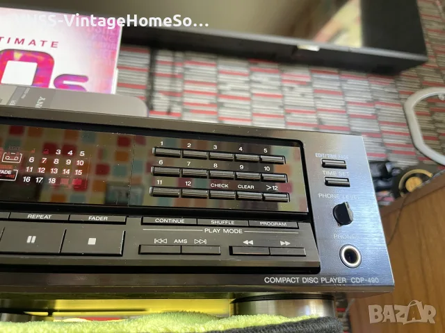 CD PLAYER SONY CDP-490 + remote , снимка 4 - MP3 и MP4 плеъри - 55989849
