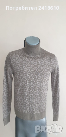 Emporio Armani Wool Knit Monogram Turtleneck Mens Size XS - S НОВО! ОРИГИНАЛ! Мъжко Вълнено Поло!, снимка 9 - Пуловери - 52399413