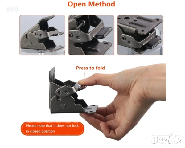 Комплект от 4 панти , стомана, 63x68x54 мм., снимка 7 - Други стоки за дома - 53711579