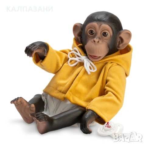 Бебе-маймунка Лола, с палто в цвят горчица, 32 см 0608060