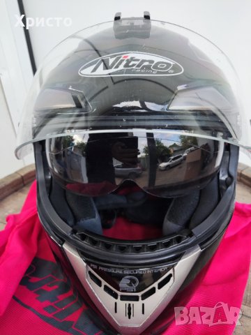 Nitro racing n-psi каска s-ka с очила , снимка 3 - Аксесоари и консумативи - 40428534