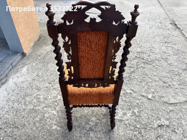 Ретро стол с дърворезба, снимка 11 - Антикварни и старинни предмети - 48550899