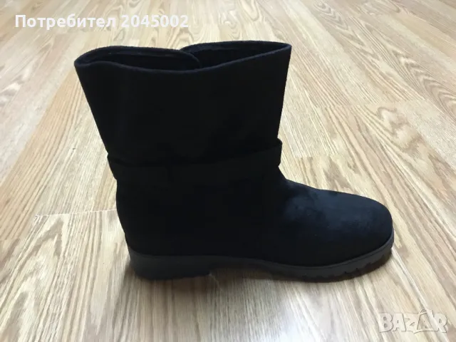 Платнени черни боти, снимка 3 - Дамски боти - 48871321