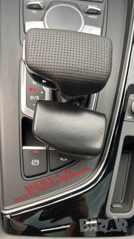 Капаче за скоростен лост автоматик Ауди / Audi A4 A5 B9, Q5 FY, Q7 4M перфорирана черна кожа, снимка 6 - Аксесоари и консумативи - 42415492