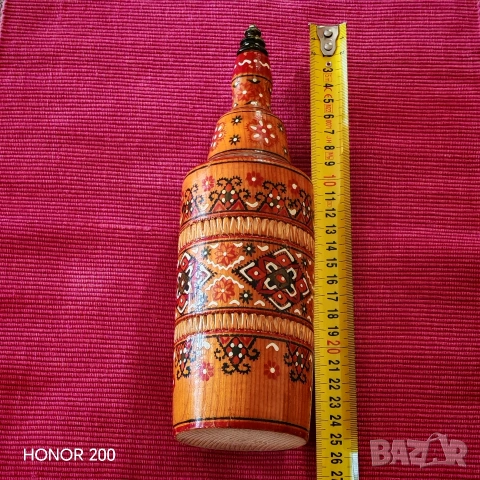 Руско народно творчество дървена бутилка. , снимка 3 - Декорация за дома - 53856850