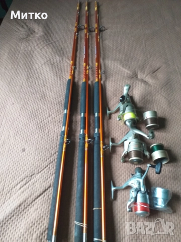  Пръчки плътно фибростъкло 2,70м с макари, снимка 17 - Въдици - 51100633