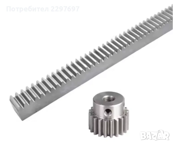  Модулна зъбна рейка 10*10*500 мм +1 бр. Пиньон 17 зъба, снимка 2 - Други инструменти - 53201107
