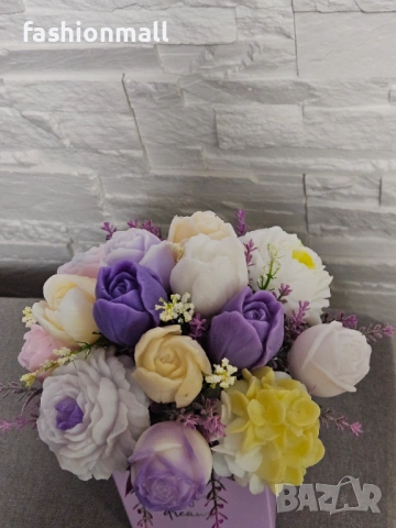 Ароматен букет от глицеринов сапун, снимка 4 - Изкуствени цветя - 53565059