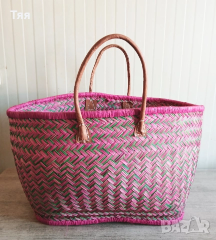 НОВА много голяма сламена чанта , снимка 2 - Чанти - 52223278