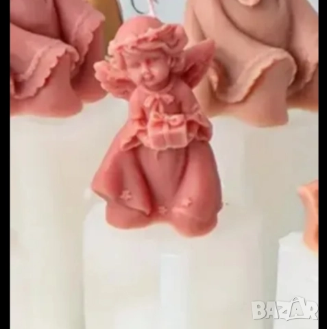 Молд ангел със сърце и с подарък , снимка 8 - Форми - 50554223