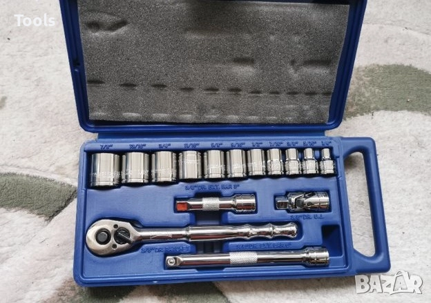 williams blue point 3/8 гедоре/гидория 15 части империални камъни хром ванадии комплект, снимка 2 - Гедорета - 52889907