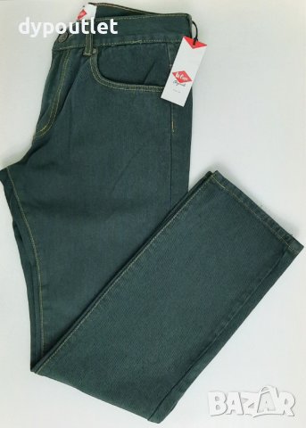 Lee Cooper - Мъжки дънков панталон Casual Chino, цвят масленозелен, размер - 32W / "32 и 34W/"32 .  