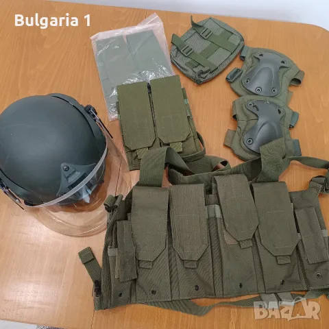 екипировка за Еърсофт сбруя каска джобове за пълнители наколенки, снимка 2 - Екипировка - 55944695