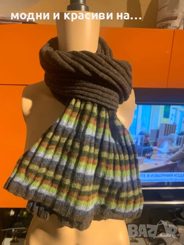 Зимен шал агнешка вълна Essential Casual, снимка 6 - Шалове - 53114462