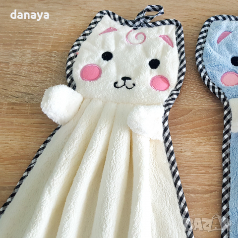 844 Микрофибърна кърпа за ръце Котета кухненска кърпа детска хавлия, снимка 10 - Хавлиени кърпи - 36228805